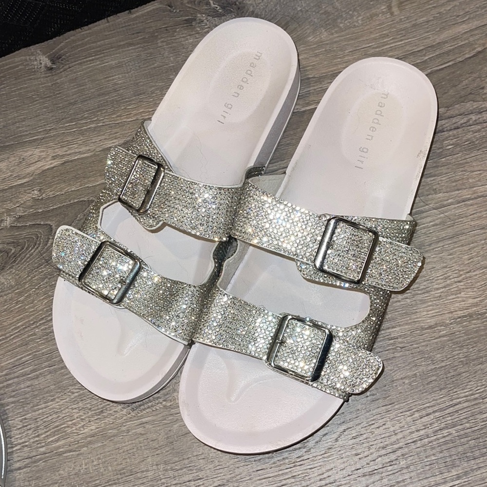 Madden girl rhinestone sandals size 10